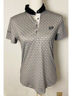 Greyson Wheels Up Golf Polo Gray Logo Women's Small S